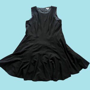 20W Calvin Klein Sleeveless Black Flare Dress